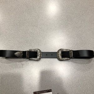 Western style belt double buckle